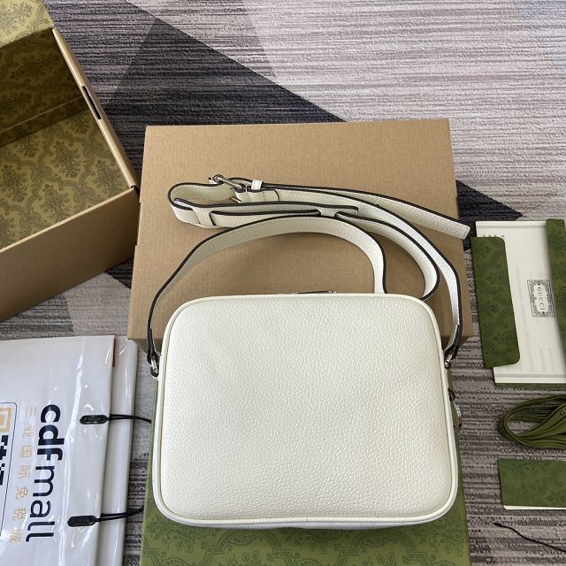 GG original calfskin supreme small crossbody bag 795464 white