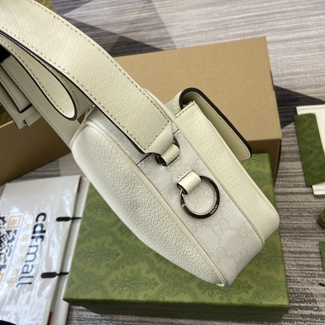 GG original calfskin supreme small crossbody bag 795464 white