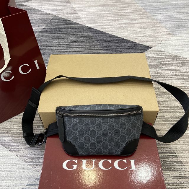 GG original canvas emblem small belt bag 821165 black