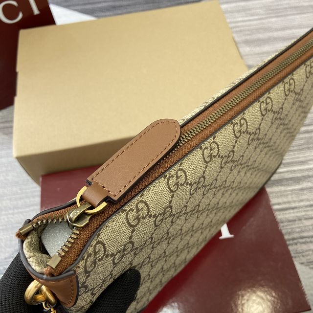 GG original canvas emblem small business case 821156 brown