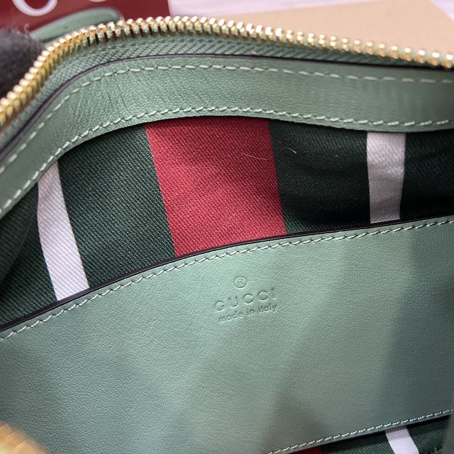 GG original canvas emblem small shoulder bag 815218 green