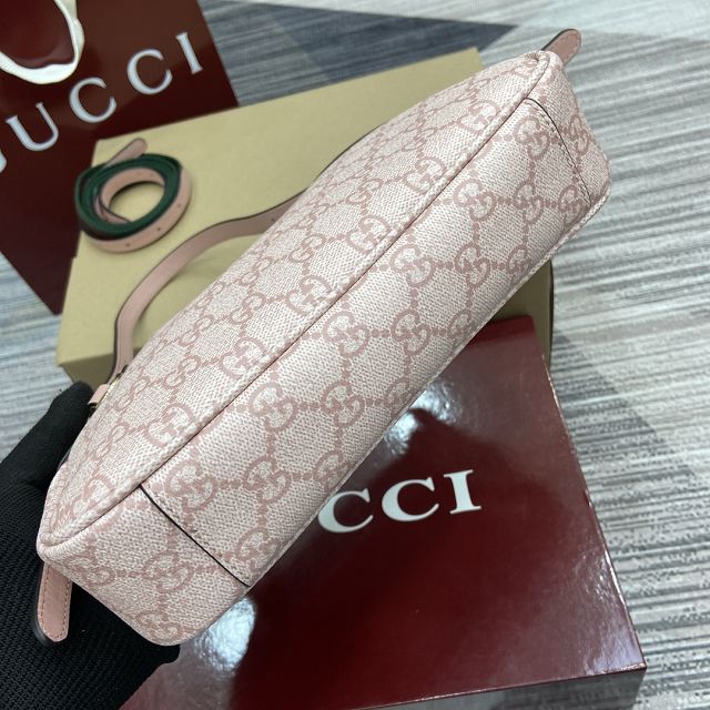 GG original canvas emblem small shoulder bag 815218 pink
