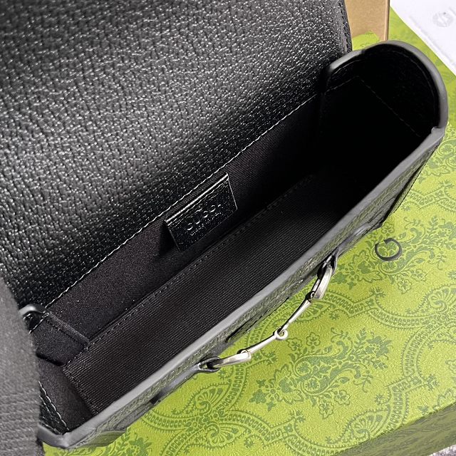 GG original canvas horsebit 1955 mini bag 699296 black