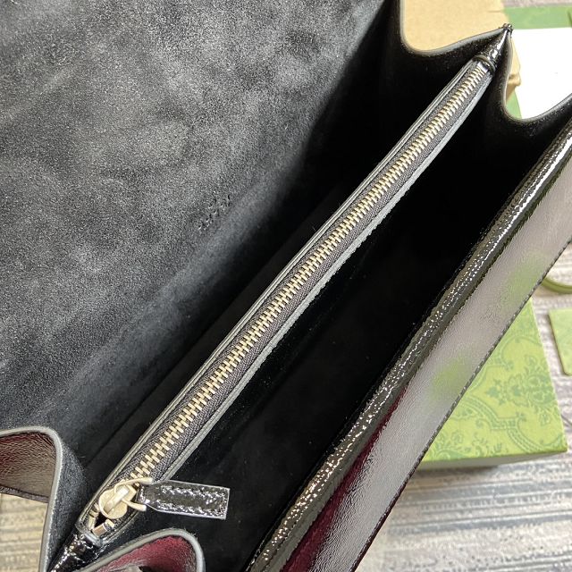 GG original shiny calfskin dionysus medium shoulder bag 795005 black