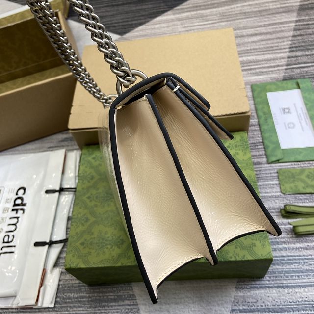 GG original shiny calfskin dionysus medium shoulder bag 795005 white