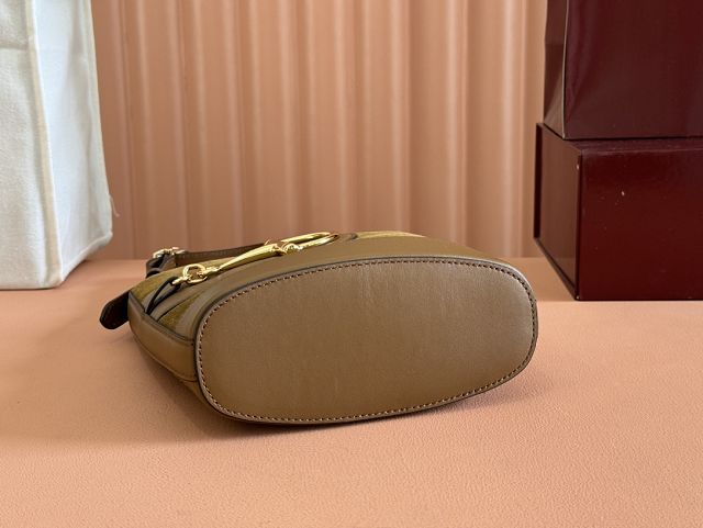 GG original suede calfskin 73 small bucket bag 833665 brown