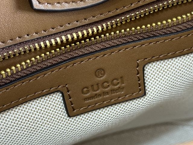 GG original suede calfskin 73 small bucket bag 833665 brown