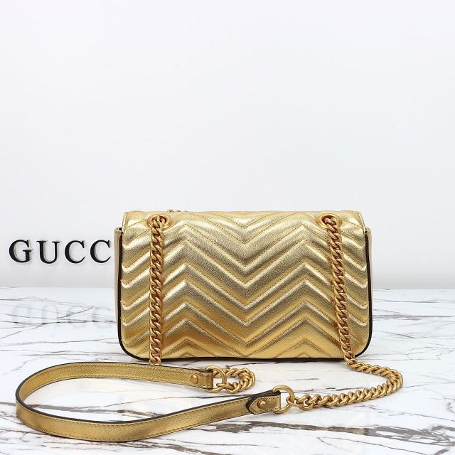 GG original calfskin marmont small shoulder bag 443497 gold