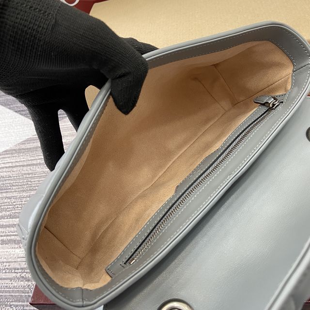 GG original calfskin marmont small shoulder bag 443497 grey