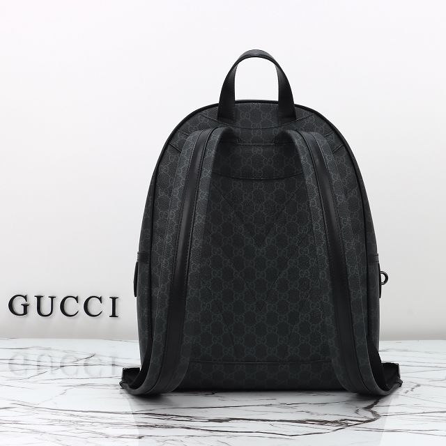 GG original canvas emblem medium backpack 821159 black