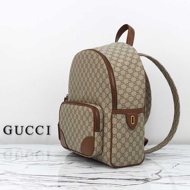 GG original canvas emblem medium backpack 821159 brown
