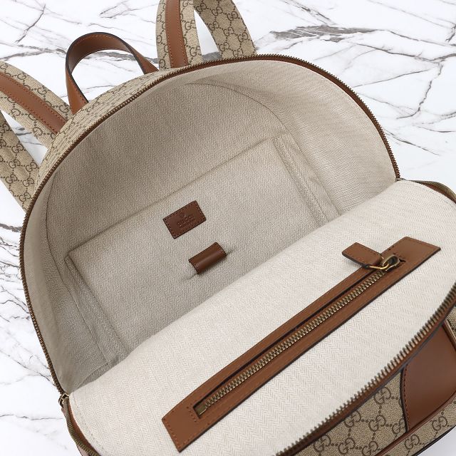 GG original canvas emblem medium backpack 821159 brown