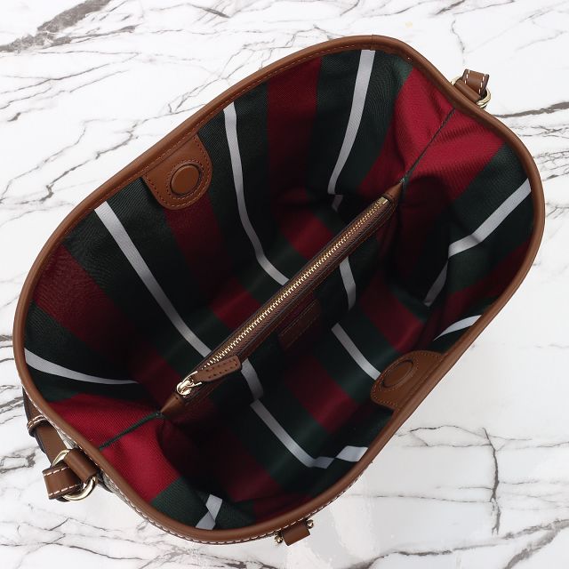 GG original fabric emblem medium bucket bag 815103 brown