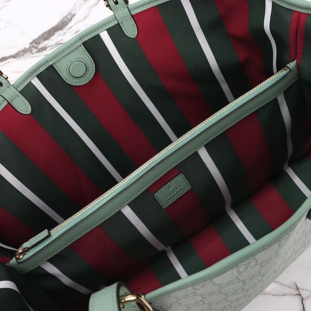 GG original canvas emblem medium tote bag 815213 green