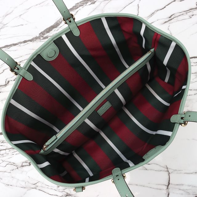GG original canvas emblem medium tote bag 815213 green