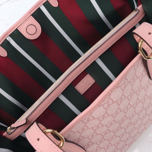GG original canvas emblem medium tote bag 815213 pink