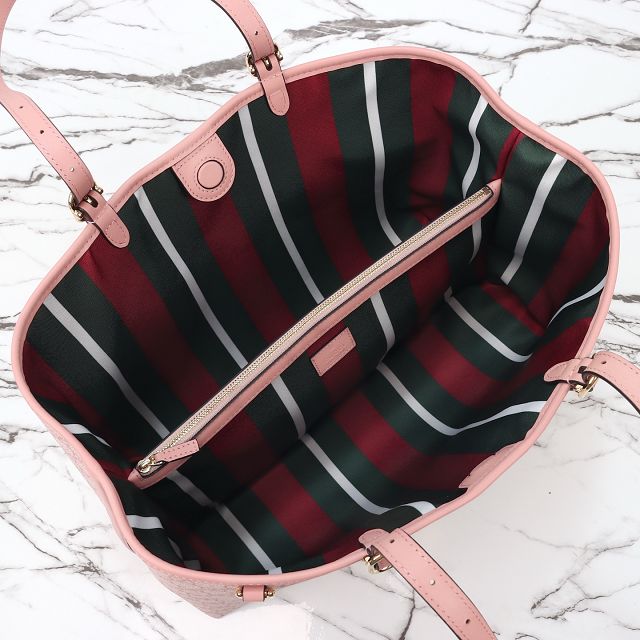 GG original canvas emblem medium tote bag 815213 pink