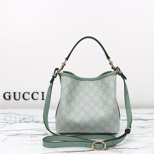GG original fabric emblem mini bucket bag 815118 green