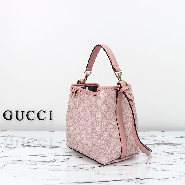 GG original fabric emblem mini bucket bag 815118 pink