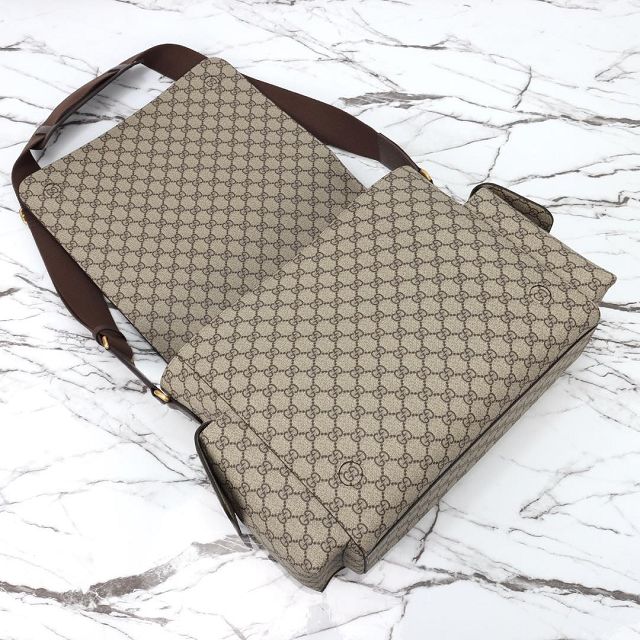 GG original canvas large changing bag 819287 brown