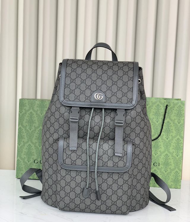 GG original canvas ophidia large backpack 792104 grey