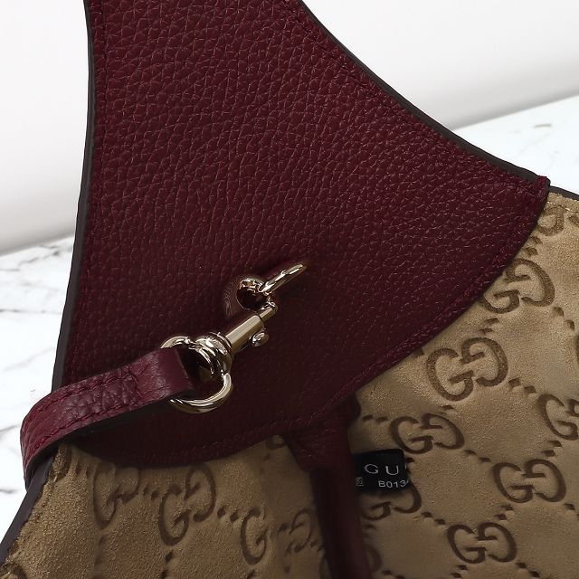 GG original calfskin B large shoulder bag 820169 bordeaux