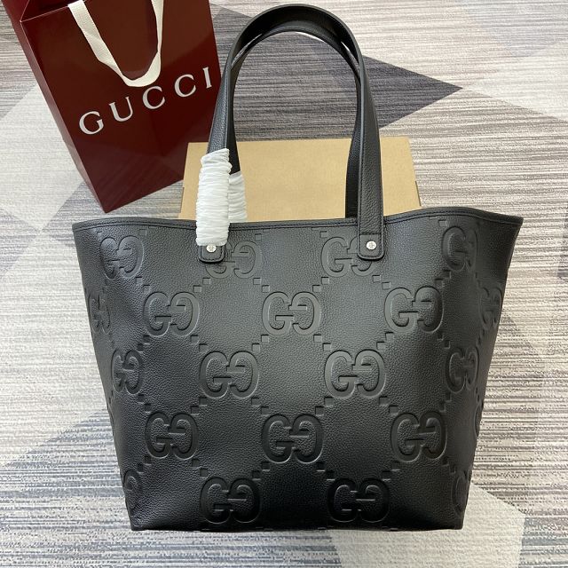 GG original calfskin jumbo GG medium tote bag 818771 black