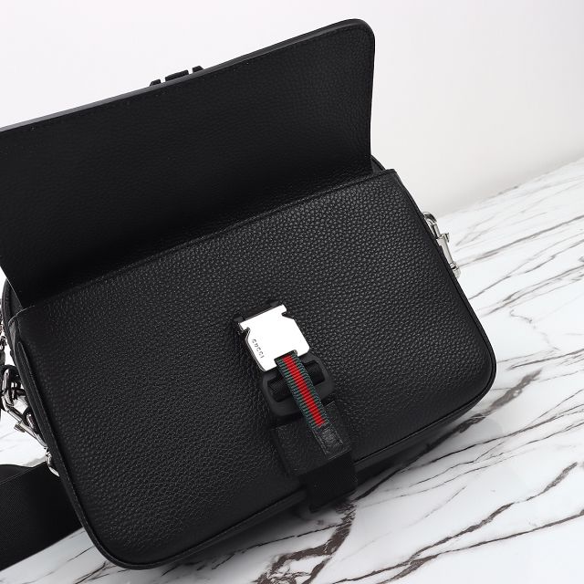 GG original calfskin small crossbody bag with web 816751 black