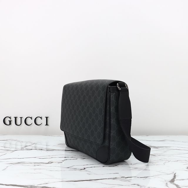 GG original canvas emblem medium crossbody bag 821154 black