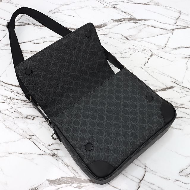 GG original canvas emblem medium crossbody bag 821154 black