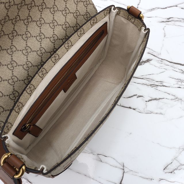 GG original canvas emblem medium crossbody bag 821154 brown