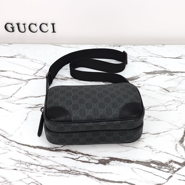 GG original canvas emblem medium crossbody bag 821160 black