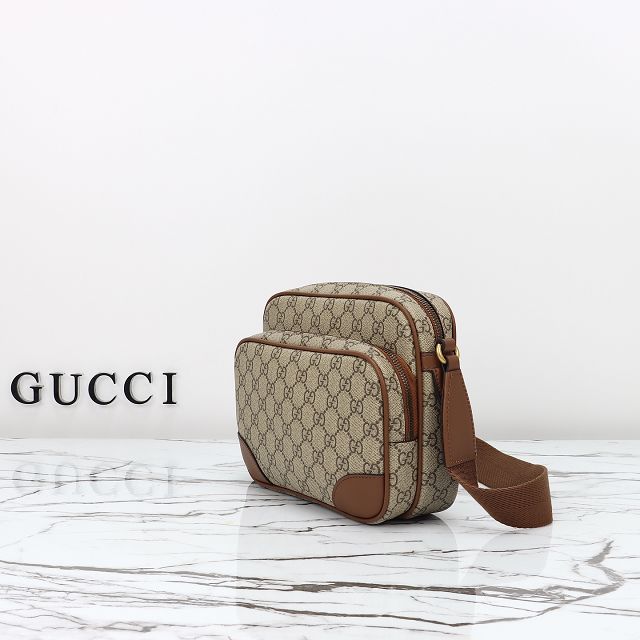 GG original canvas emblem medium crossbody bag 821160 brown