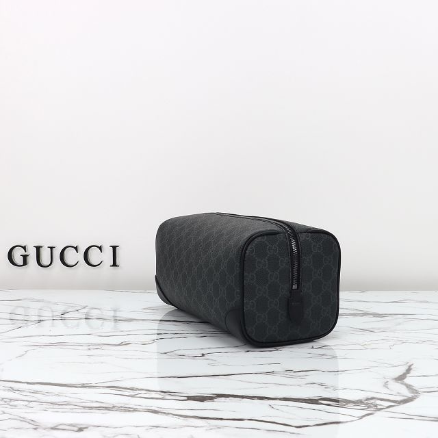 GG original canvas emblem medium toiletry case 821163 black