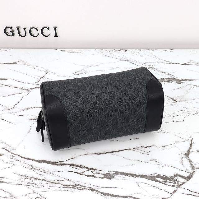 GG original canvas emblem medium toiletry case 821163 black