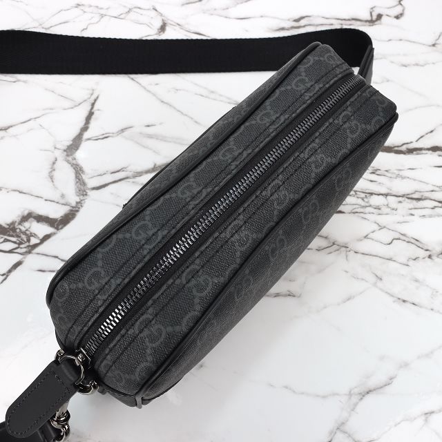 GG original canvas emblem small crossbody bag 821155 black