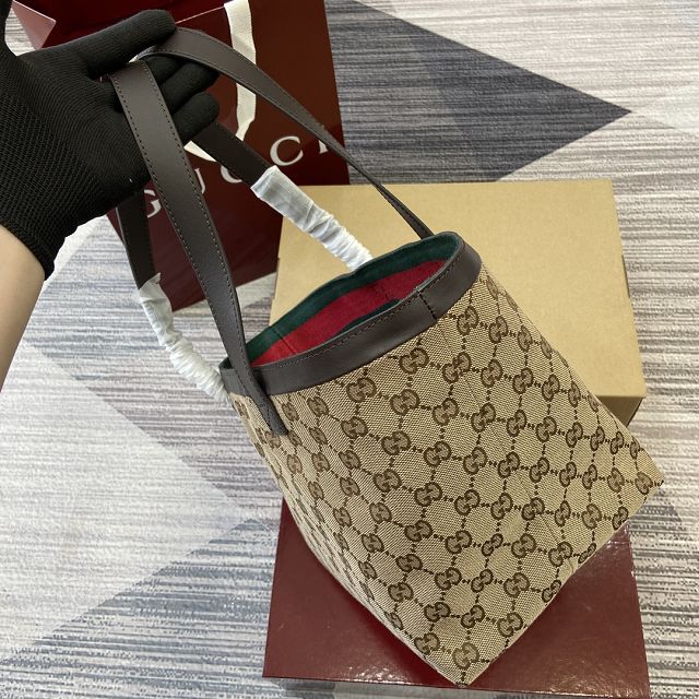 GG original canvas totissima small tote bag 788211 brown