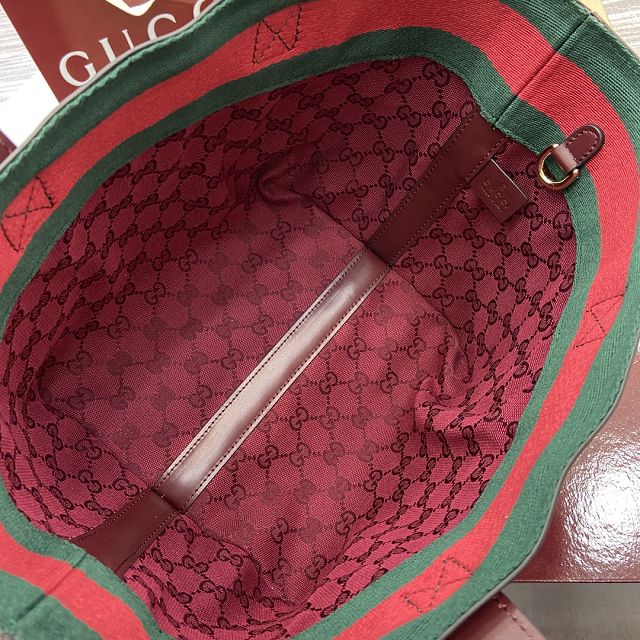 GG original canvas totissima small tote bag 788211 red