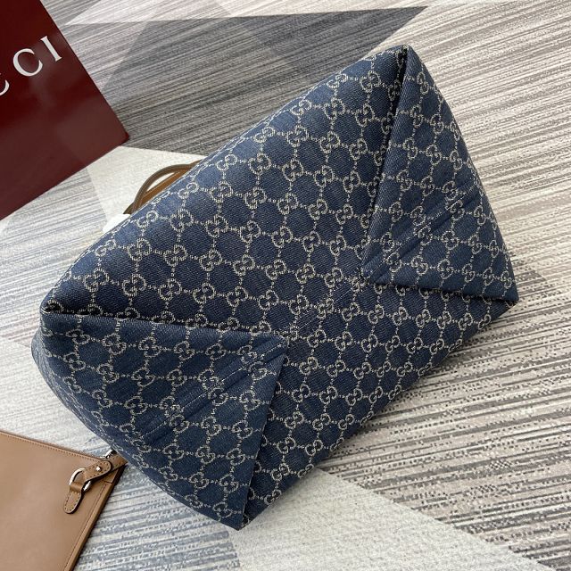 GG original denim totissima medium tote bag 820481 blue