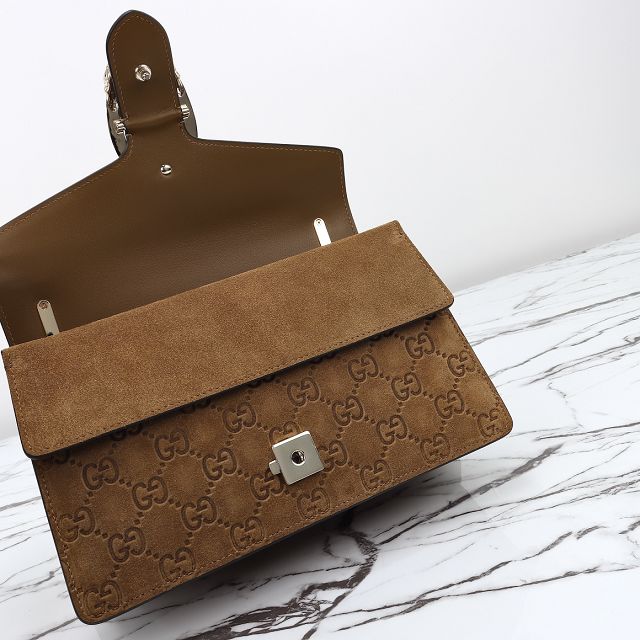 GG original suede dionysus medium shoulder bag 818145 brown