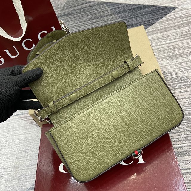 GG original calfskin small crossbody bag 821623 green