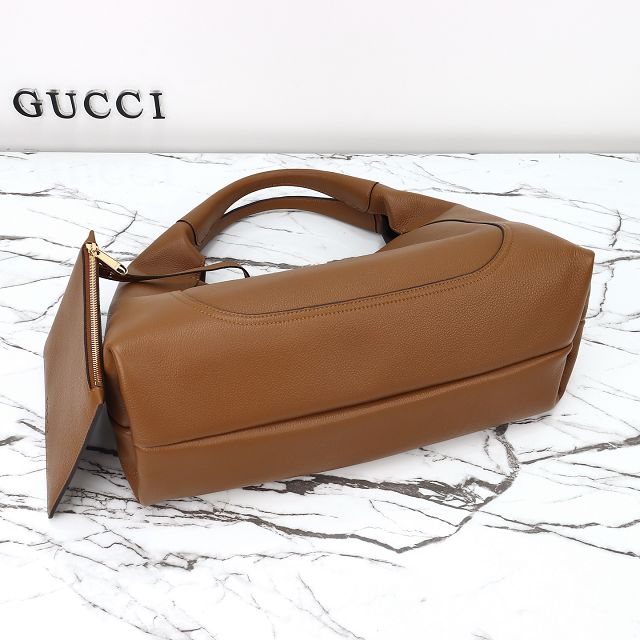 GG original calfskin softbit maxi shoulder bag 837466 brown