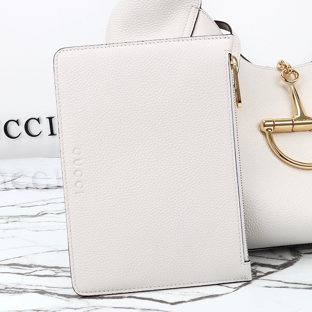GG original calfskin softbit maxi shoulder bag 837466 white
