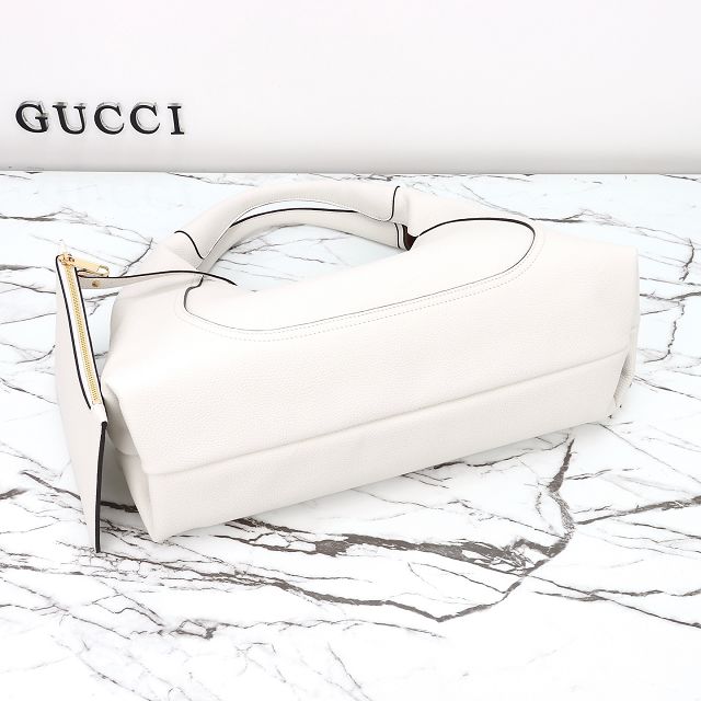 GG original calfskin softbit maxi shoulder bag 837466 white