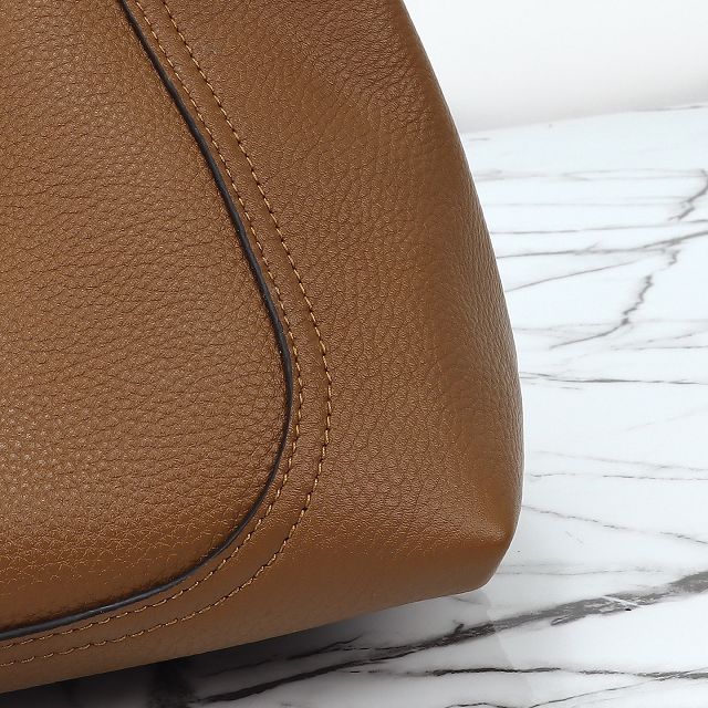 GG original calfskin softbit medium top handle bag 837467 brown