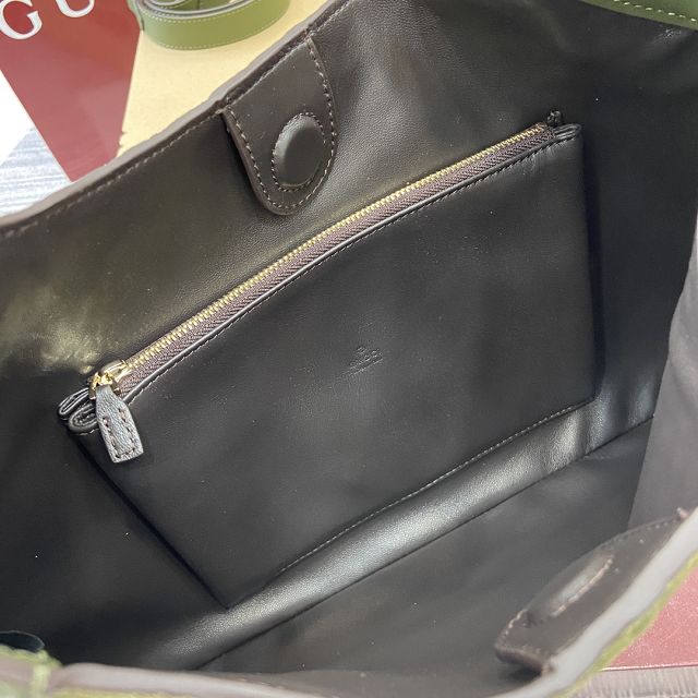 GG original suede B medium shoulder bag 834981 green