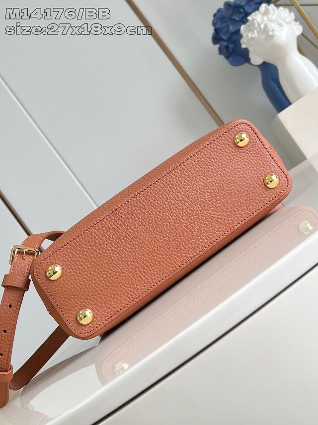 Louis vuitton original calfskin capucines BB handbag M21103 brown