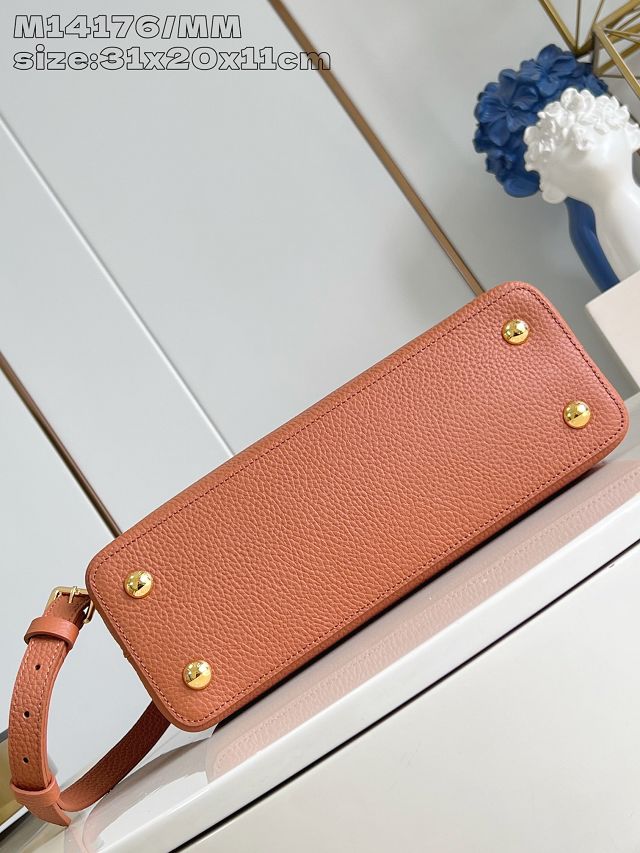 Louis vuitton original calfskin capucines mm handbag M20704 brown