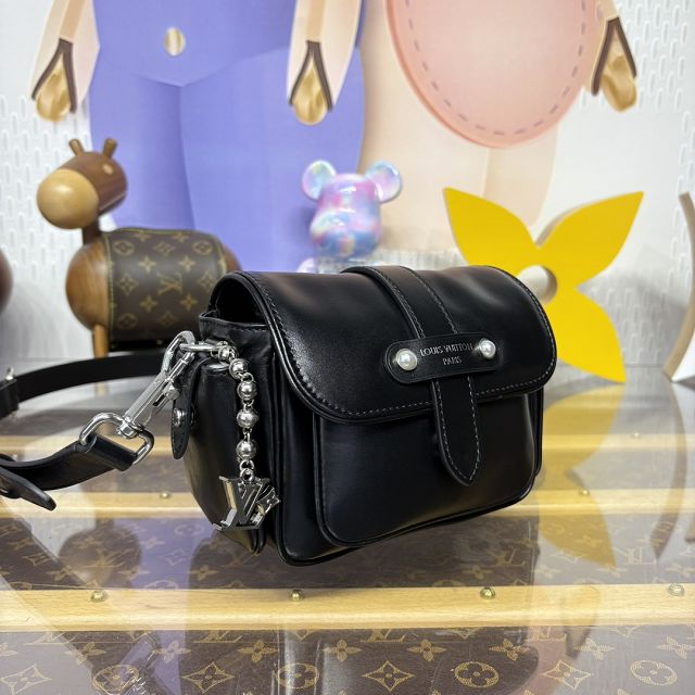 Louis vuitton original calfskin cargo wearable wallet M13989 black