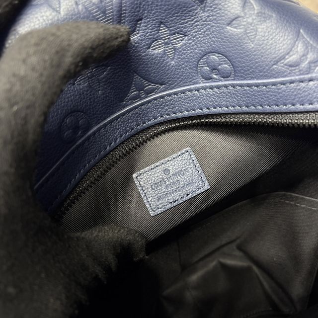 Louis vuitton original calfskin discovery backpack M14884 blue